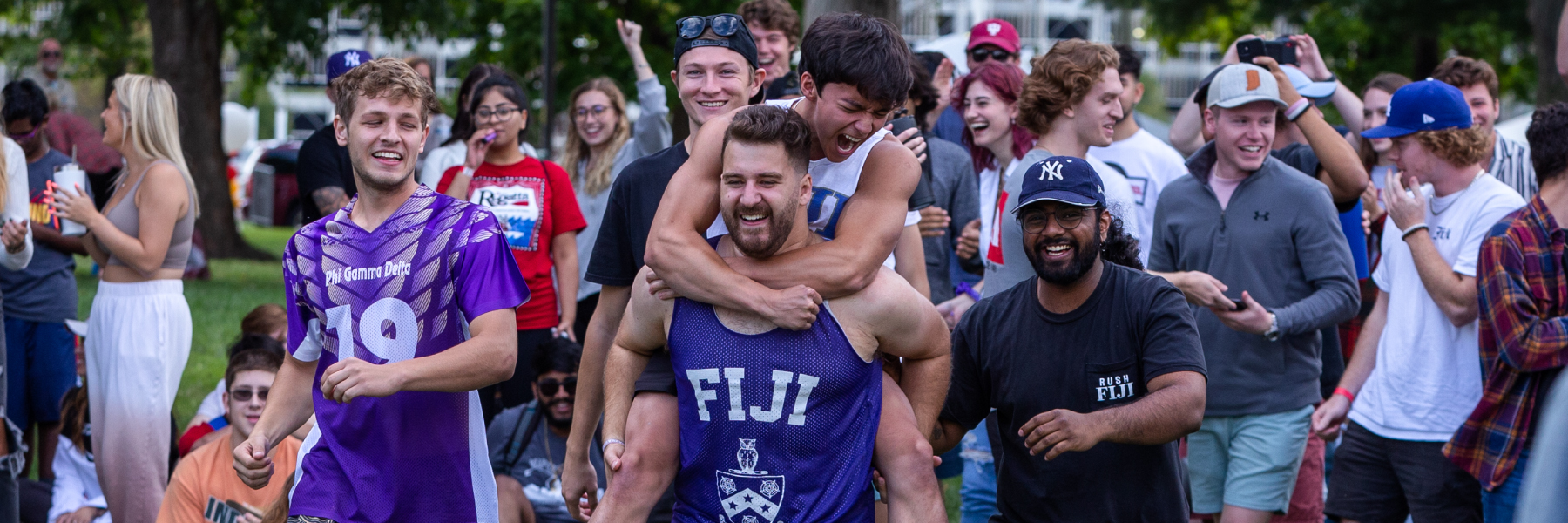 Phi Gamma Delta celebrating at Regatta.